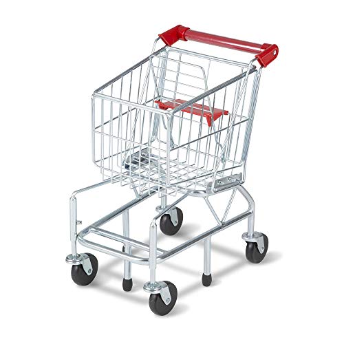 Melissa & Doug Carrito de Compras de Juguete con Estructura Metálico Resistente, Set de Juego de Cocina, Carro de Compras Para Niños (59.055 cm alto x 29.845 cm ancho x 38.1 cm largo)
