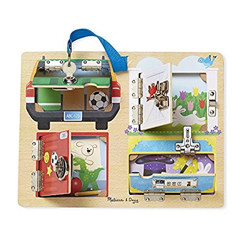 Melissa & Doug - Tablero de cerraduras y pestillos, 9540