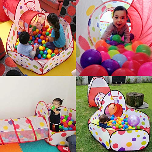 Carpa con  Túnel y alberca de pelotas para niños (pelotas no Incluidas)