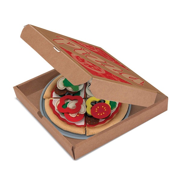 Melissa & Doug Set de Alimentos de Fieltro para Preparar Pizza, Juego de Imitación, Comida de Juguete Fácil de Limpiar, Incluye Ideas de Juego (42 Piezas) - Ivanna & Pau - Juguetes, material didactico y productos para niños y el bienestar familiar