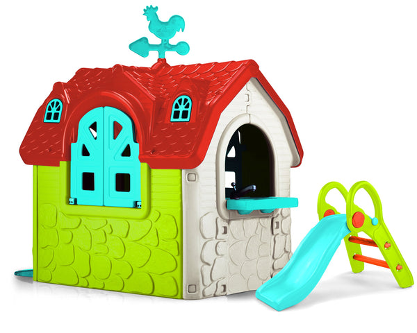 Feber Casita de Juegos con Tobogán Refresh Playhouse - Ivanna & Pau - Juguetes, material didactico y productos para niños y el bienestar familiar